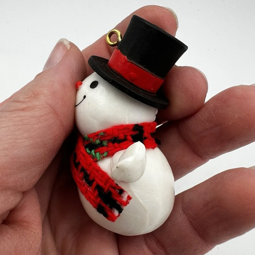 Vintage 1981 Hallmark Keepsake Jolly Snowman w/Top Hat Christmas‎ Ornament